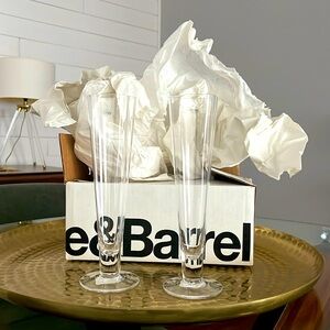 Crate and Barrel Krosno (Poland)heart champagne wedding flute- never used